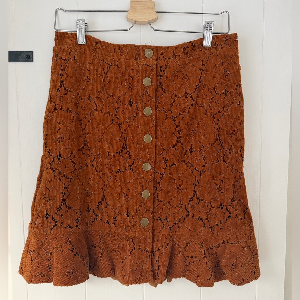 Dolan Left Coast corduroy mini skirt Anthropologie Size 8 Medium